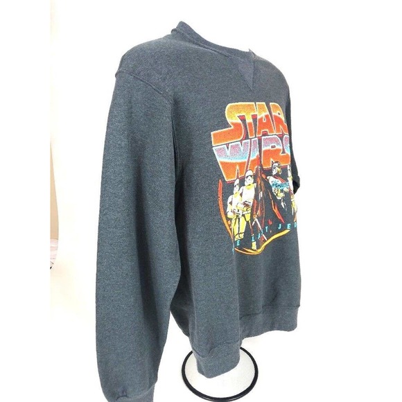 STAR WARS Fleece Sweatshirt Retro Small Mens Last Jedi - NEW $40 - Picture 4 of 8